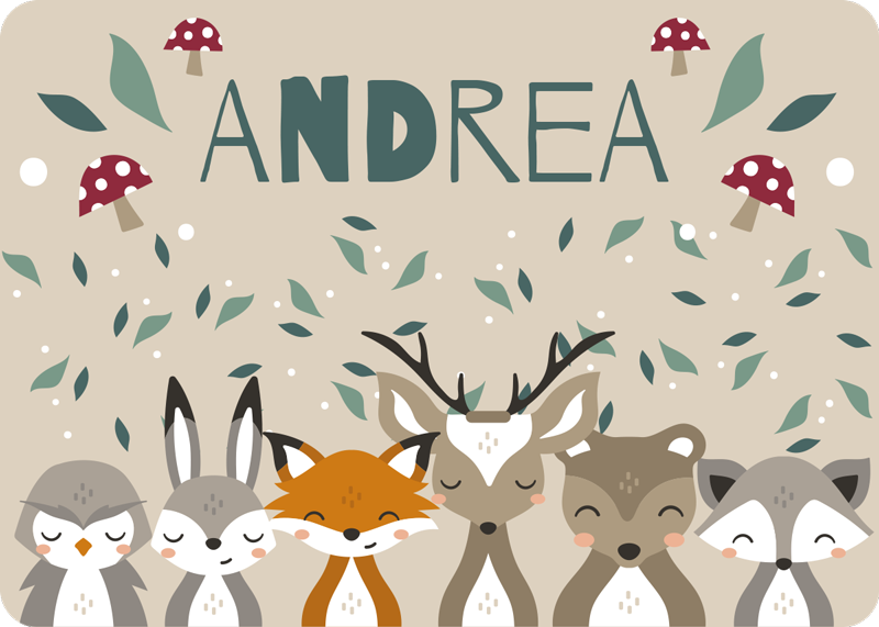 Tapis vinyle personnalisé amis des bois - TenStickers