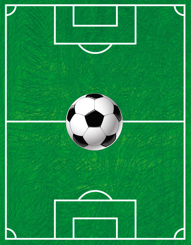 Tapis vinyle jeux graphiques de terrain de football - TenStickers