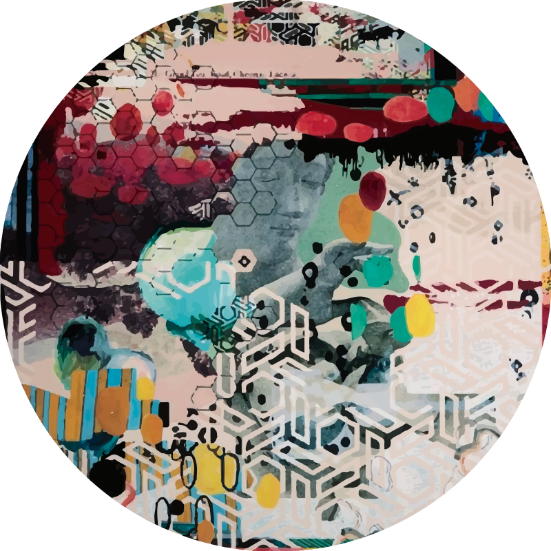 Tapis vinyle moderne mélange d'art urbain - TenStickers