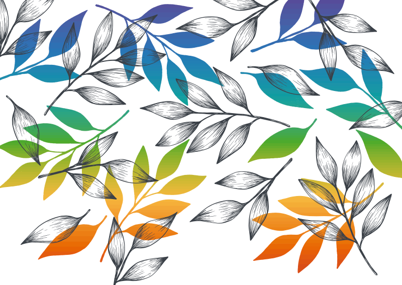 Tapis vinyle plantes motifs botaniques - TenStickers