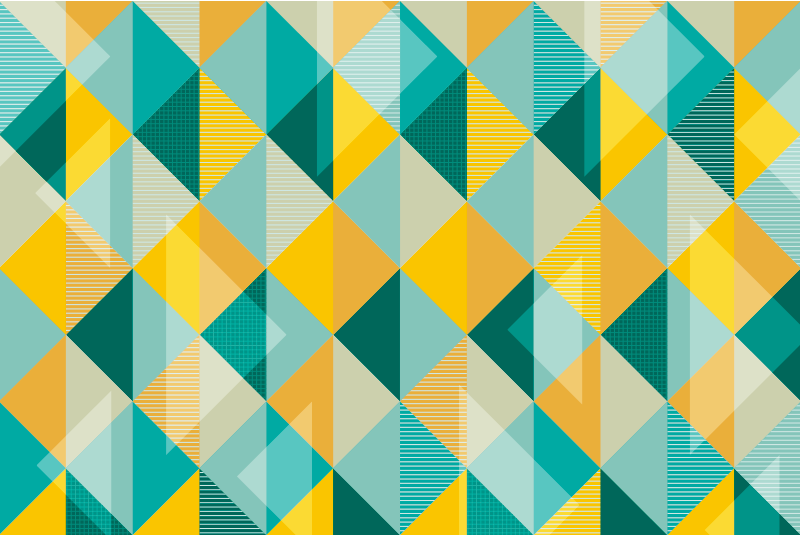 Tapis vinyle géométrique tableau de triangles géométriques - TenStickers