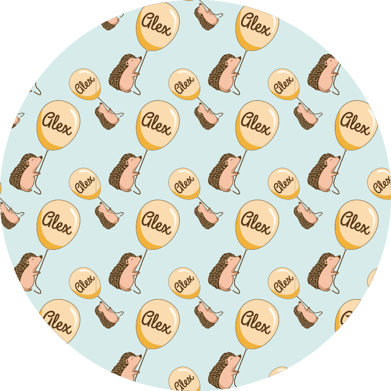 Tapis vinyle personnalisé hérisson personnalisé - TenStickers