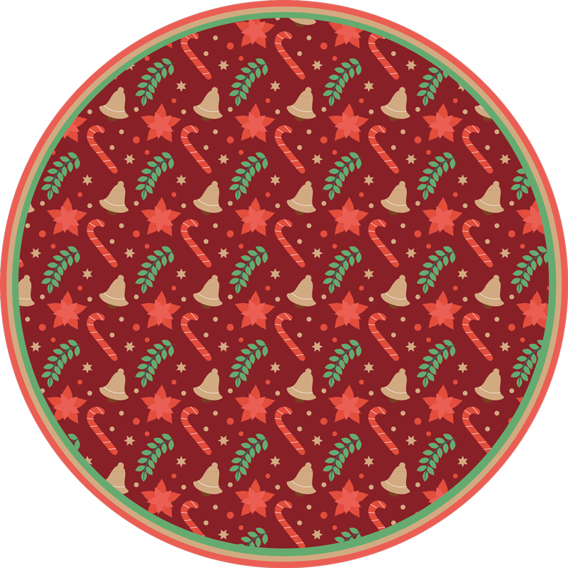 Tapis vinyle noël motif de vacances festives - TenStickers