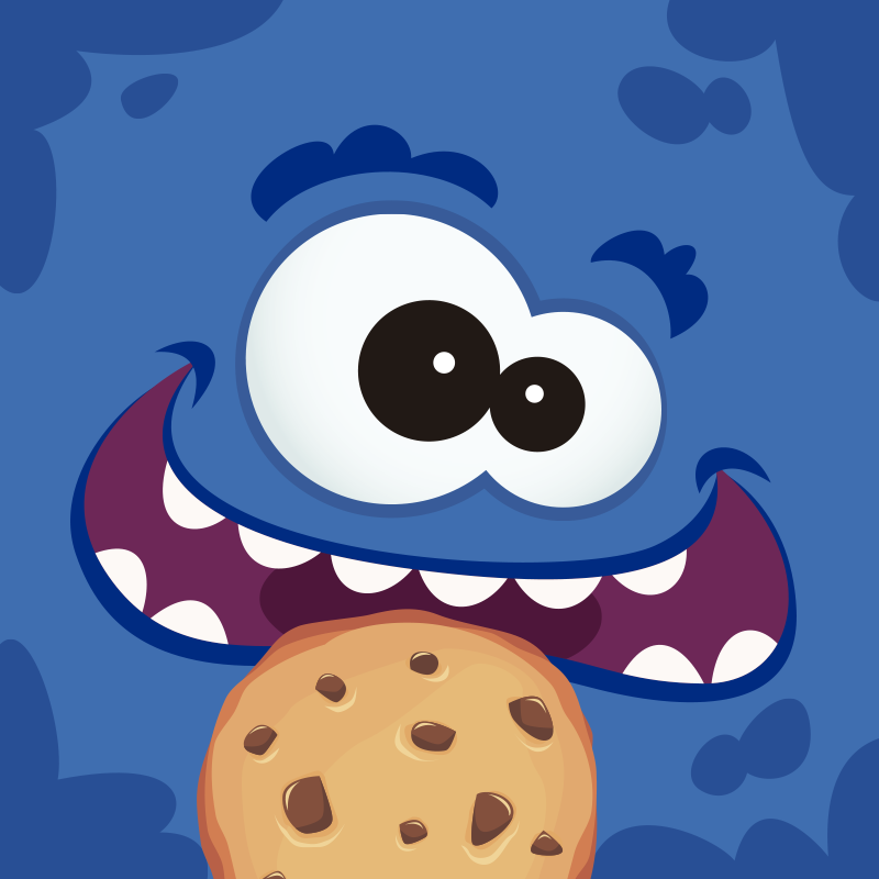 Tapis vinyle pour enfants délice du monstre des cookies - TenStickers