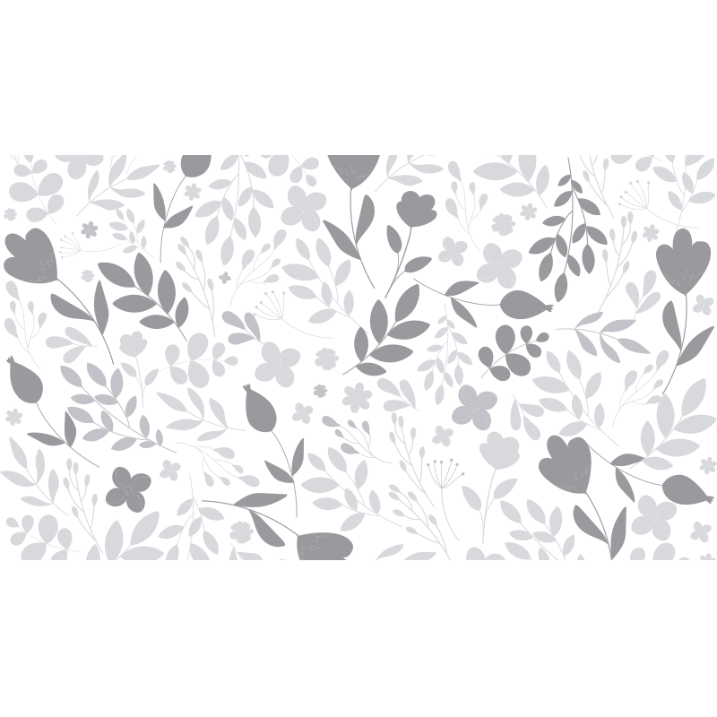 Tapis vinyle plantes silhouette florale - TenStickers