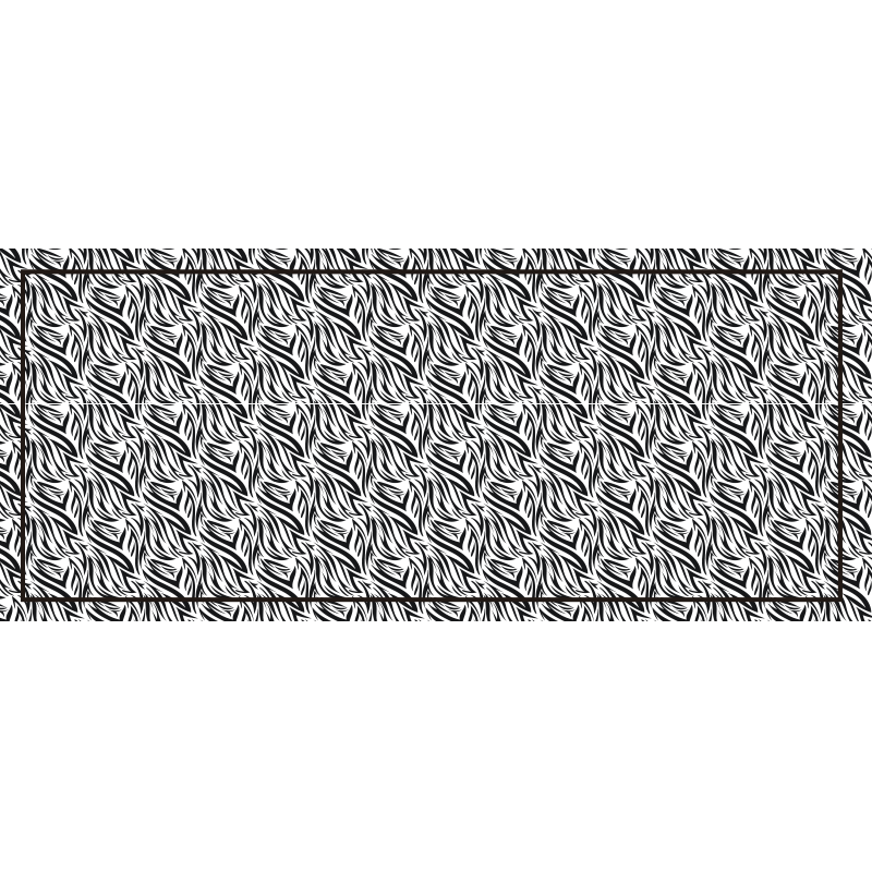 Tapis vinyle motif animal torsades zébrées - TenStickers