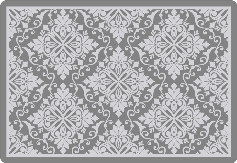 Tapis vinyle minimaliste feuillage monochrome élégant - TenStickers