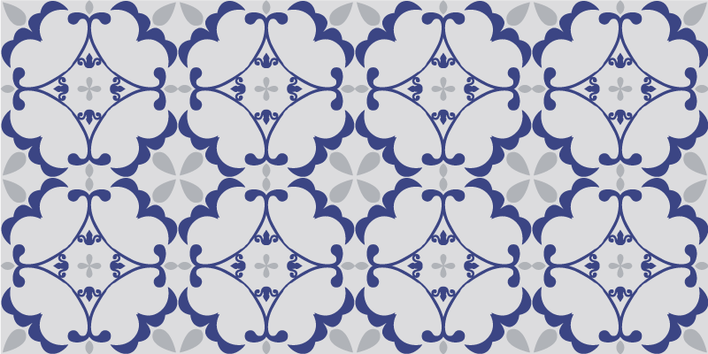 tapis vinyle mosaique en vinyle mosaïque gris clair - TenStickers