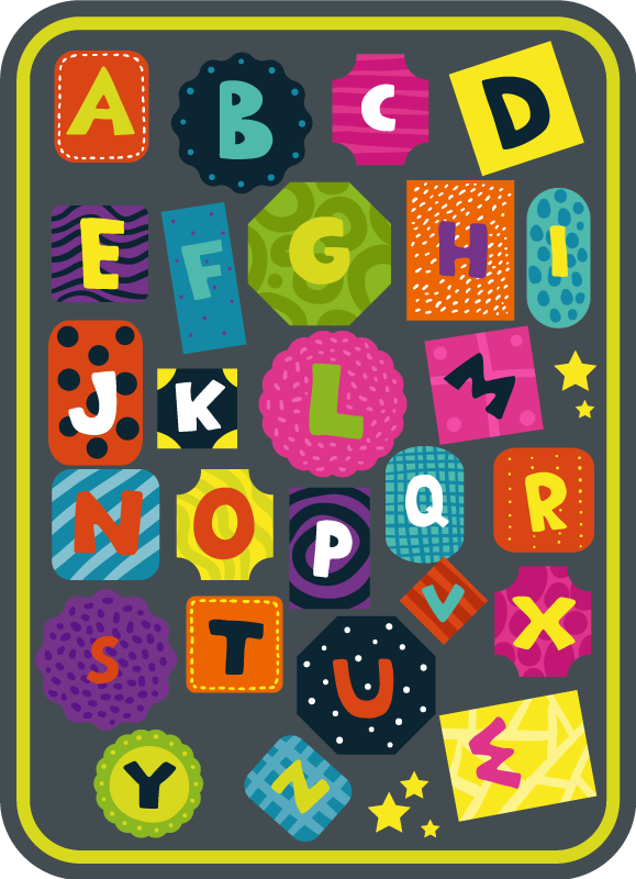 tapis vinyle alphabet Alphabet coloré pour enfants - TenStickers