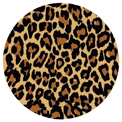 Tapis vinyle motif animal cercle tacheté de léopard - TenStickers