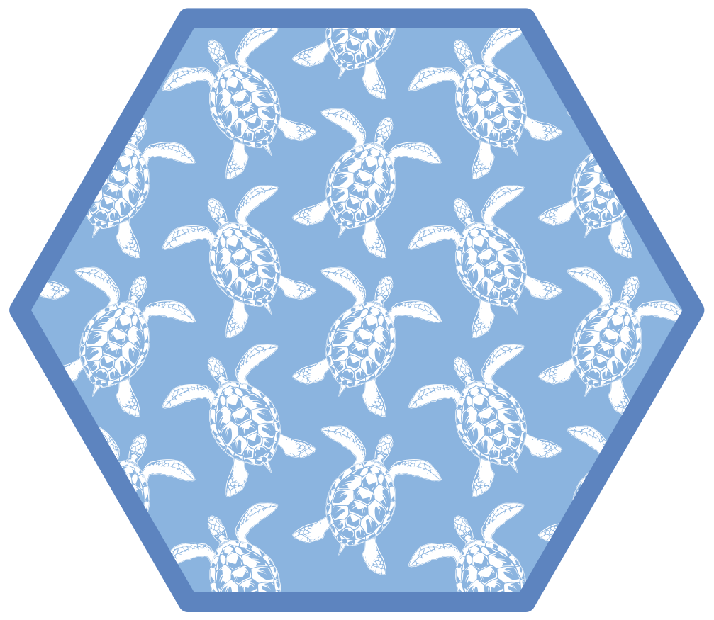 Tapis vinyle salle de bain motif de tortue - TenStickers