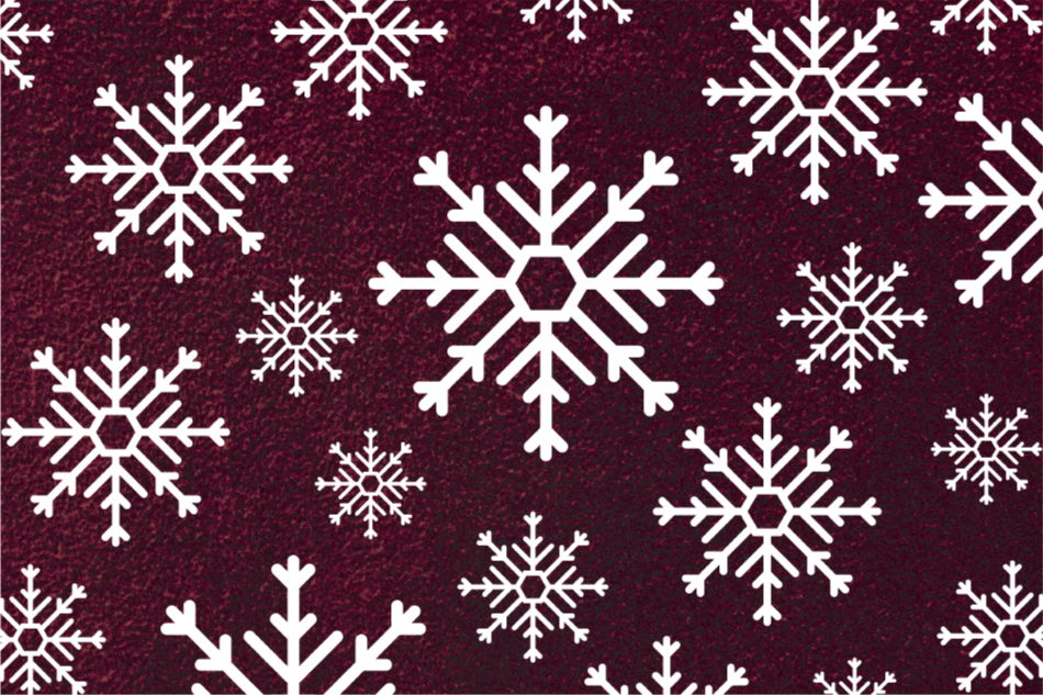 Tapis vinyle noël flocons de neige festifs - TenStickers