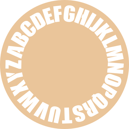 Tapis vinyle alphabet disposition circulaire de l'alphabet - TenStickers