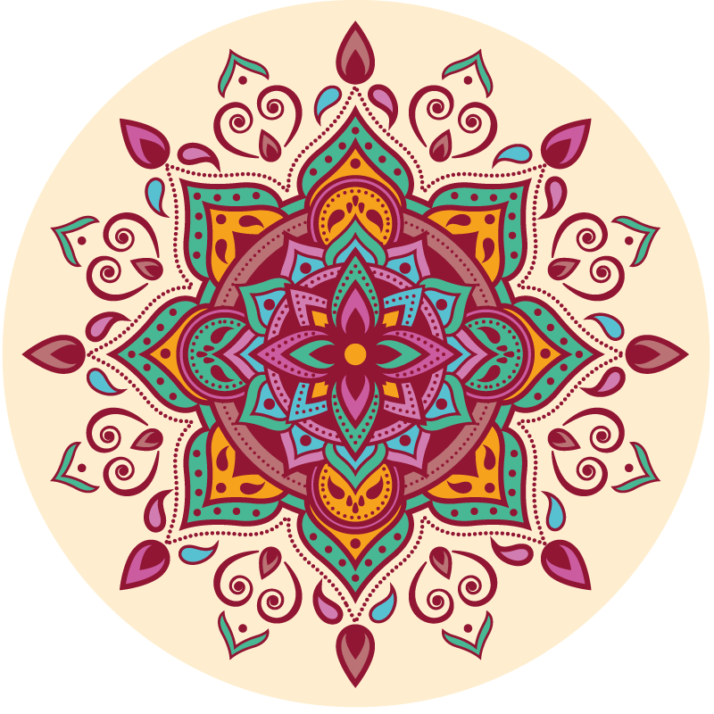Tapis vinyle mandala art du mandala - TenStickers