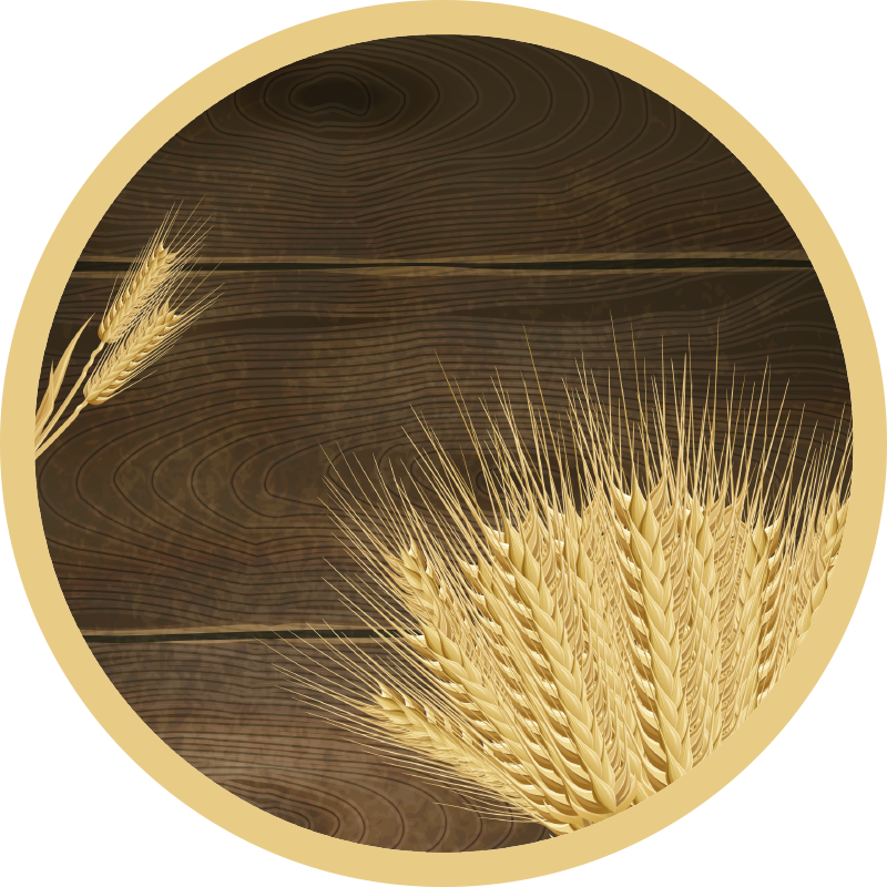 tapis vinyle salle a manger Cercle de blé - TenStickers