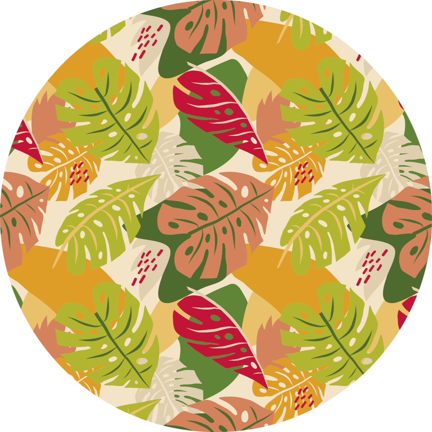 Tapis vinyle plantes motif de feuillage tropical - TenStickers