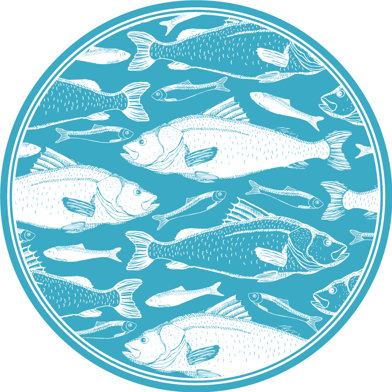 Tapis vinyle animal motif de la faune aquatique - TenStickers