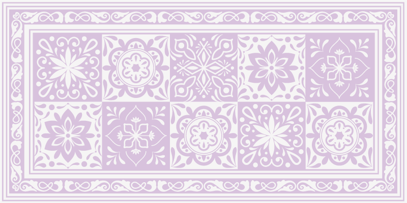 Tapis vinyle salle de bain élégance du mandala - TenStickers