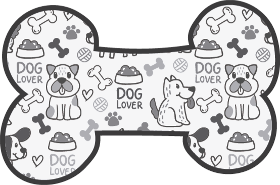 Tapis vinyle Dessins chiens et de nourriture - TenStickers