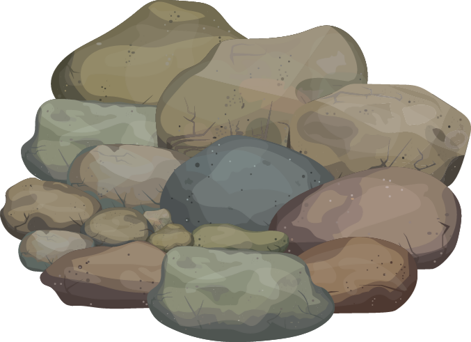 Tapis vinyle pierre illustration de galets - TenStickers