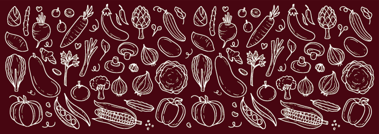 Tapis vinyle cuisine illustration de légumes - TenStickers