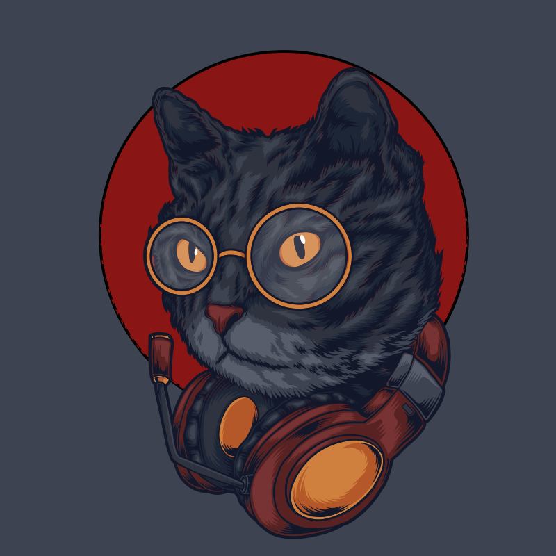 Tapis vinyle animal félin astronaute - TenStickers