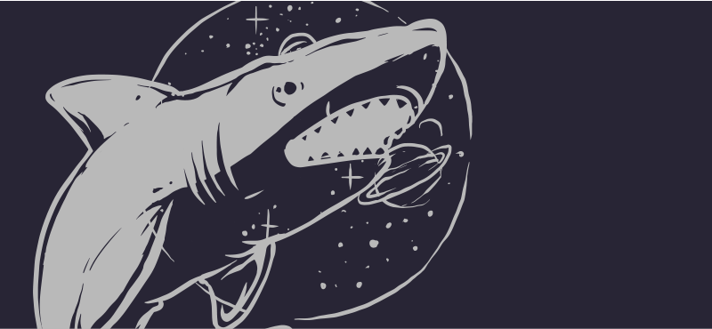 Tapis vinyle autres tapis requin cosmique de l'espace - TenStickers