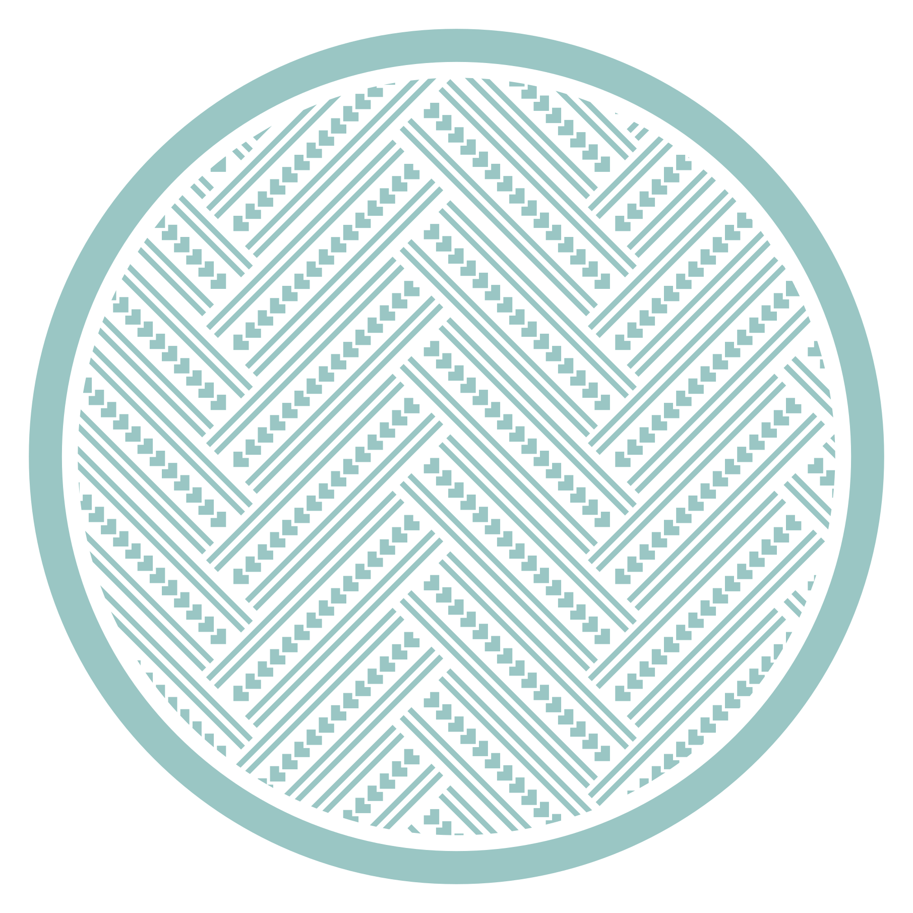 Tapis vinyle géométrique motif géométrique rond - TenStickers