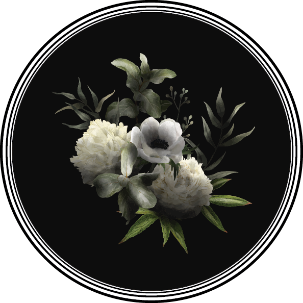 Tapis vinyle plantes élégance monochrome florale - TenStickers