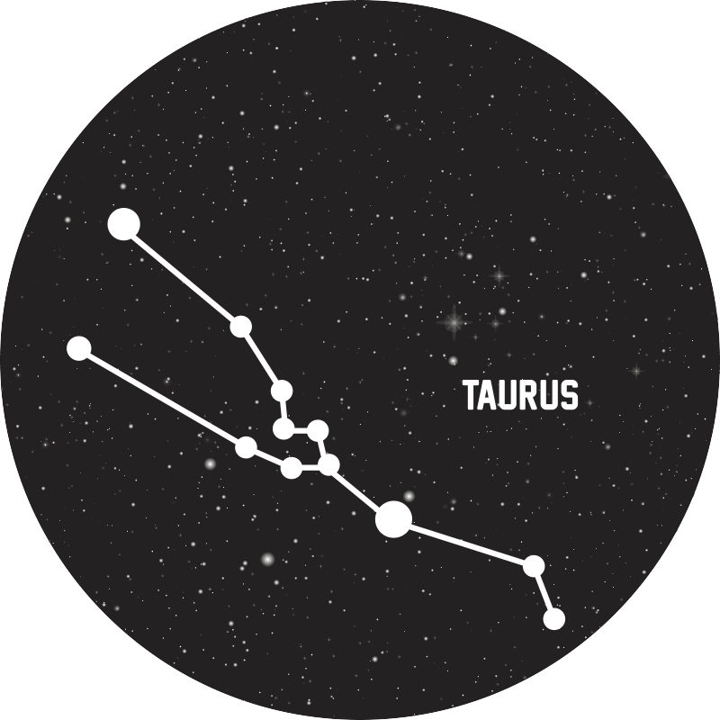 Tapis vinyle étoile constellation du taureau - TenStickers