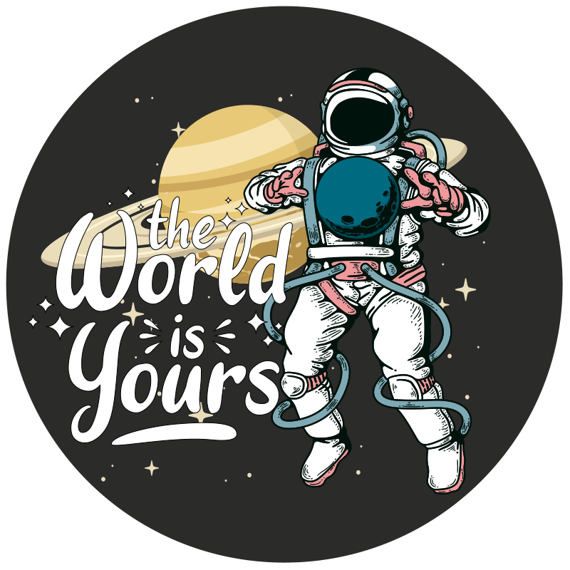 Tapis vinyle ado exploration des astronautes - TenStickers
