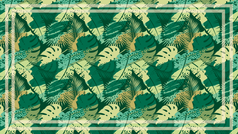 tapis vinyle cuisine Feuilles de la jungle tropicale - TenStickers