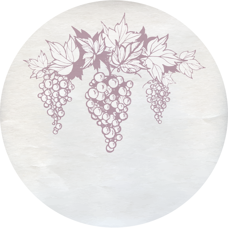 Tapis vinyle plantes emblème botanique des raisins - TenStickers