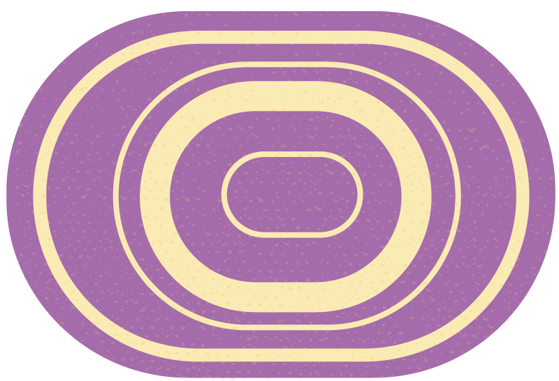 tapis vinyle minimaliste Ovale violet - TenStickers