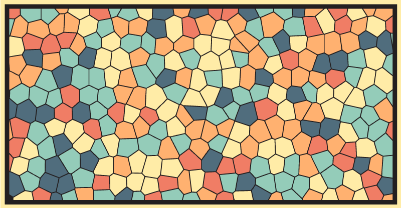 Tapis vinyle géométrique motif hexagonal - TenStickers