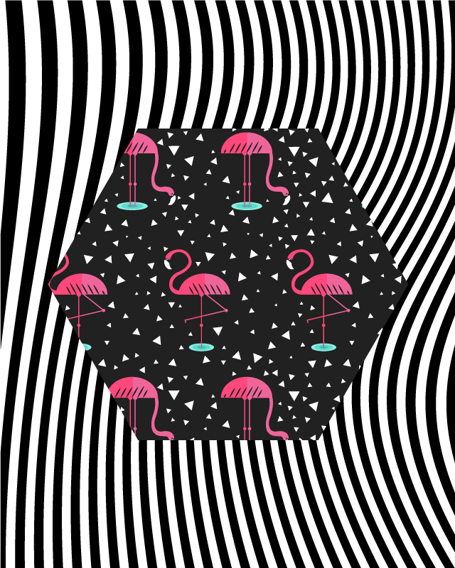 tapis vinyle animal Flamants roses et zèbres - TenStickers