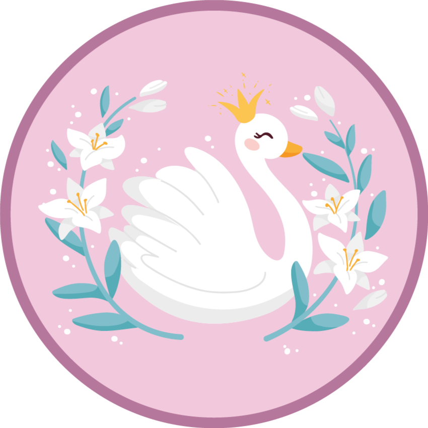tapis vinyle animal Reine cygne - TenStickers