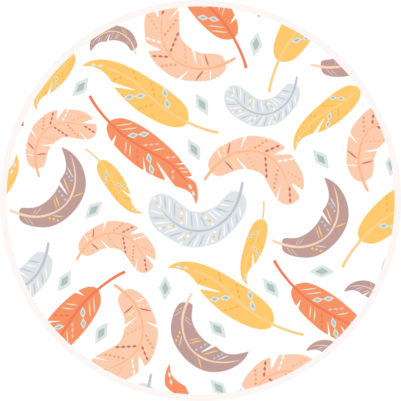 Tapis vinyle plantes motif de feuilles botaniques - TenStickers