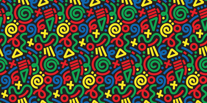 Tapis vinyle jeux motif de puzzle vibrant - TenStickers