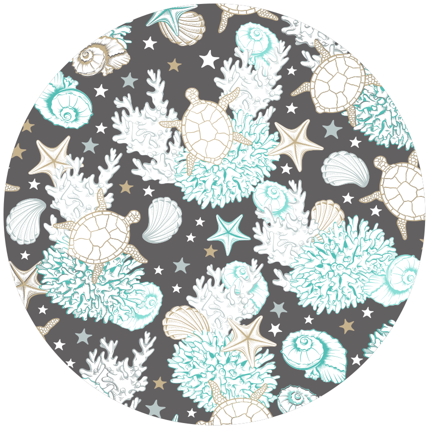 Tapis vinyle animal motif marin - TenStickers