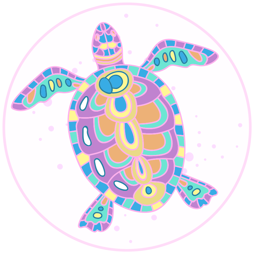 Tapis vinyle pour enfants illustration de tortue colorée - TenStickers