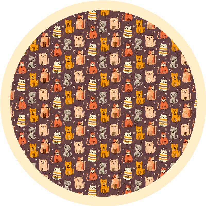 Tapis vinyle autres tapis cercle de jeu à motifs d'animaux - TenStickers