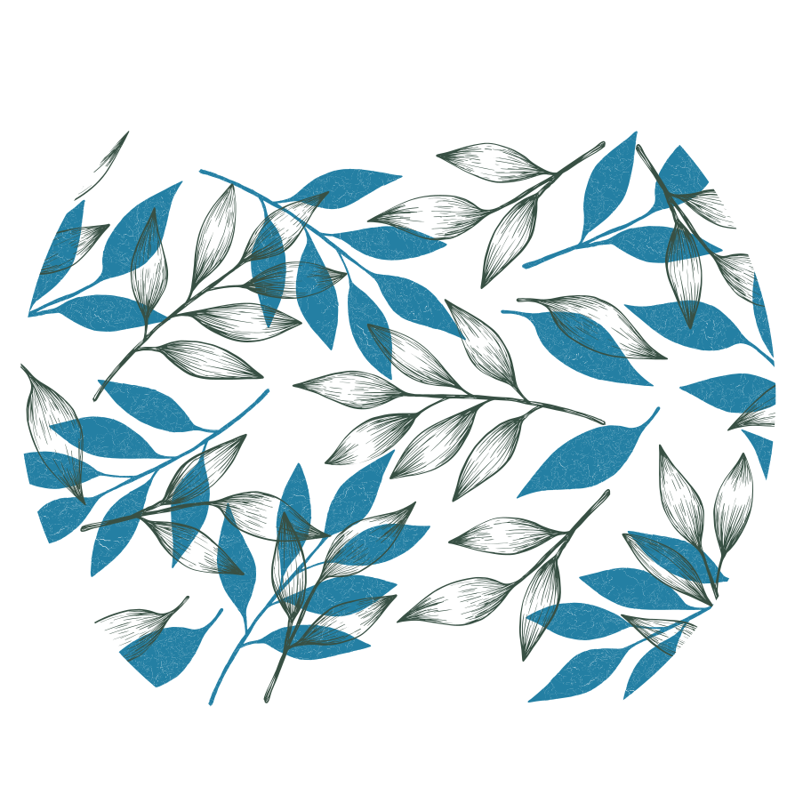 Tapis vinyle plantes empreinte de feuille botanique - TenStickers