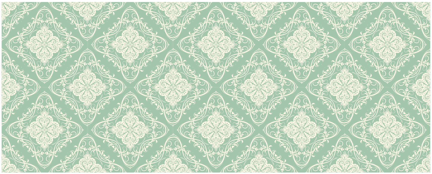 Tapis mosaique vinyle motif ornemental - TenStickers