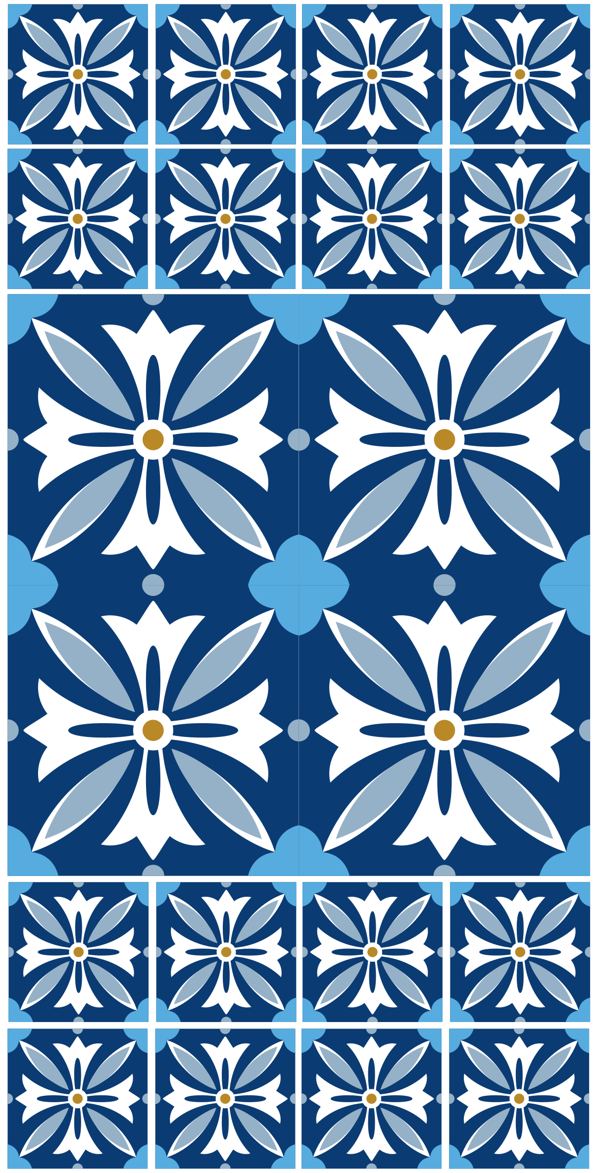 tapis vinyle mosaique Coureur mosaïque helena - TenStickers