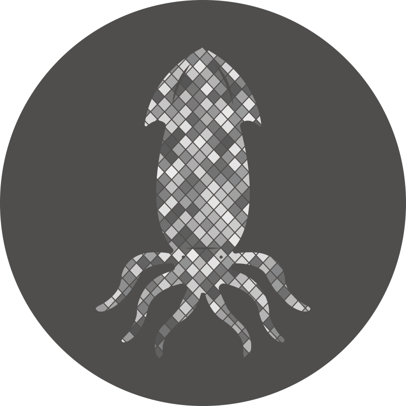 Tapis vinyle carreaux de ciment silhouette de calmar - TenStickers