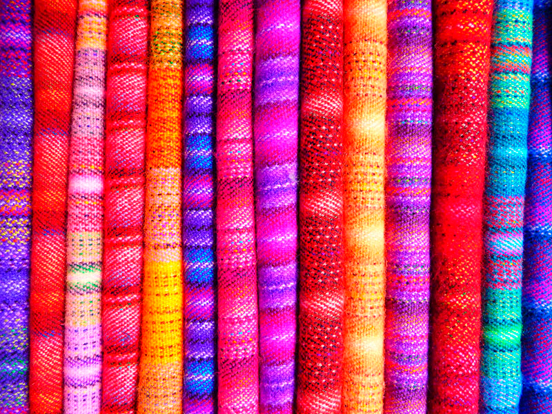 tapis vinyle motif Rouleau de tissu coloré - TenStickers