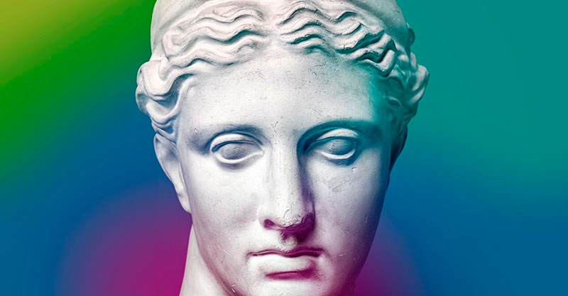 Tapis vinyle minimaliste dégradé sculptural - TenStickers