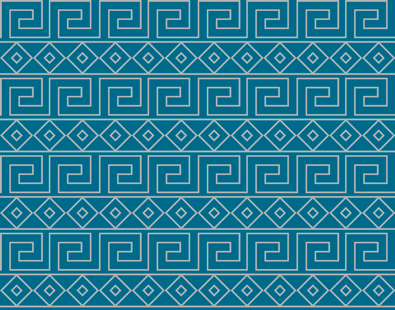 Tapis vinyle géométrique clé grecque géométrique - TenStickers
