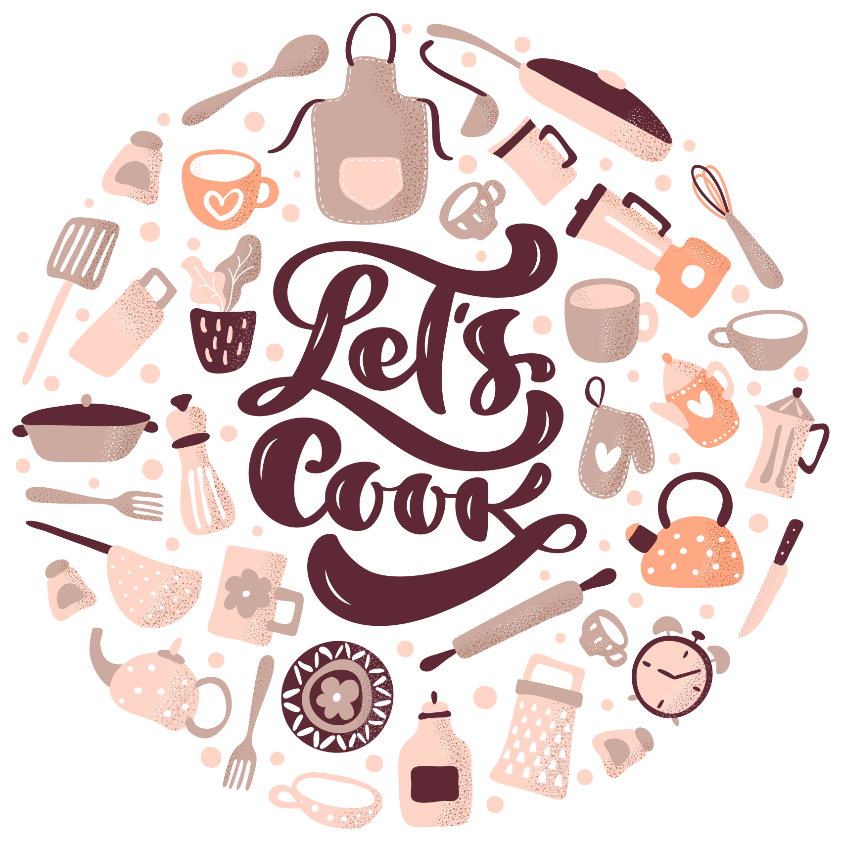 Tapis vinyle cuisine thème "cuisinons" - TenStickers